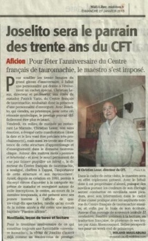 Le Centre Français de Tauromachie a 30 ans...