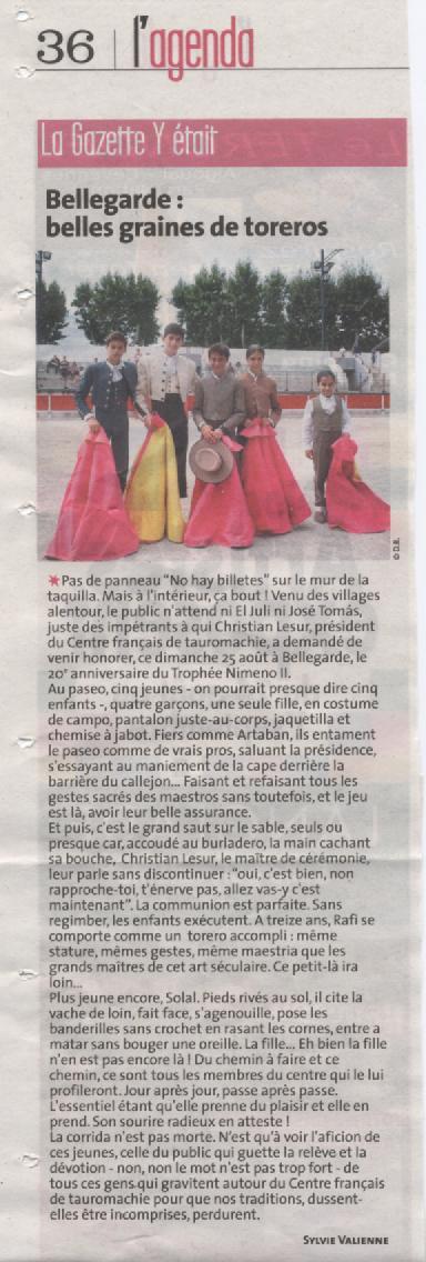La gazette parle du C.F.T La gazette parle du C.F.T
