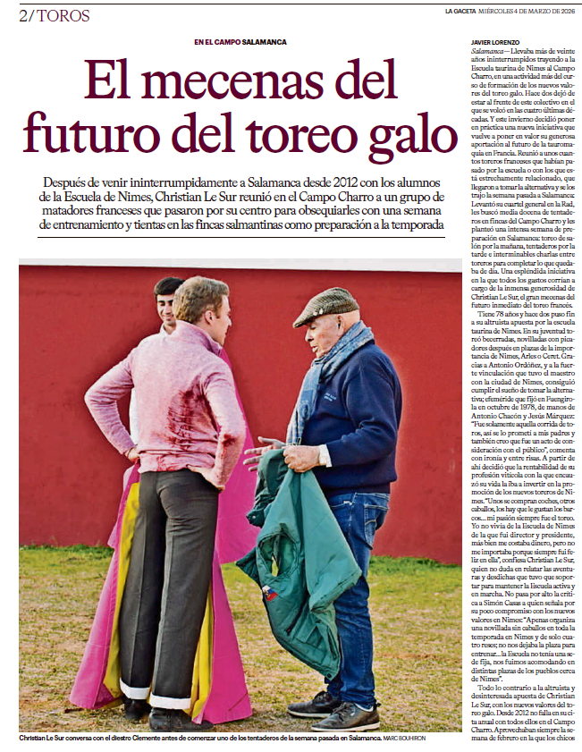 On parle du CFT...même au cœur de l'Espagne taurine !